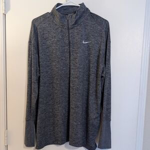 Nike Women's Dark Heather Gray Quarter-Zip Dry-Fit